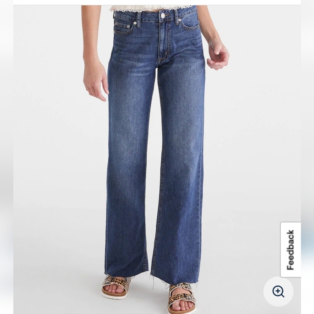 Aeropostale High-rise Wide Leg Dark Wash Size 12 New With Tags